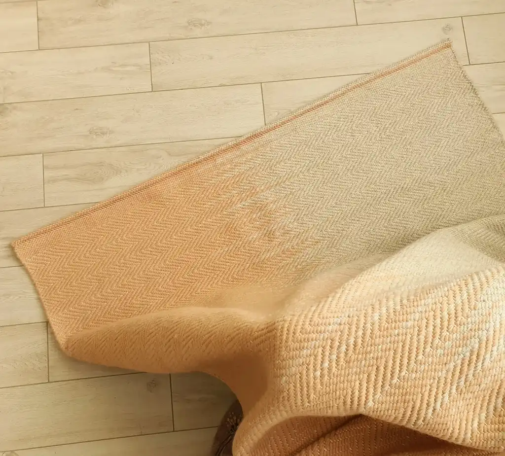 handwoven merino wool throw blanket in natural texture, luxury home textile.
