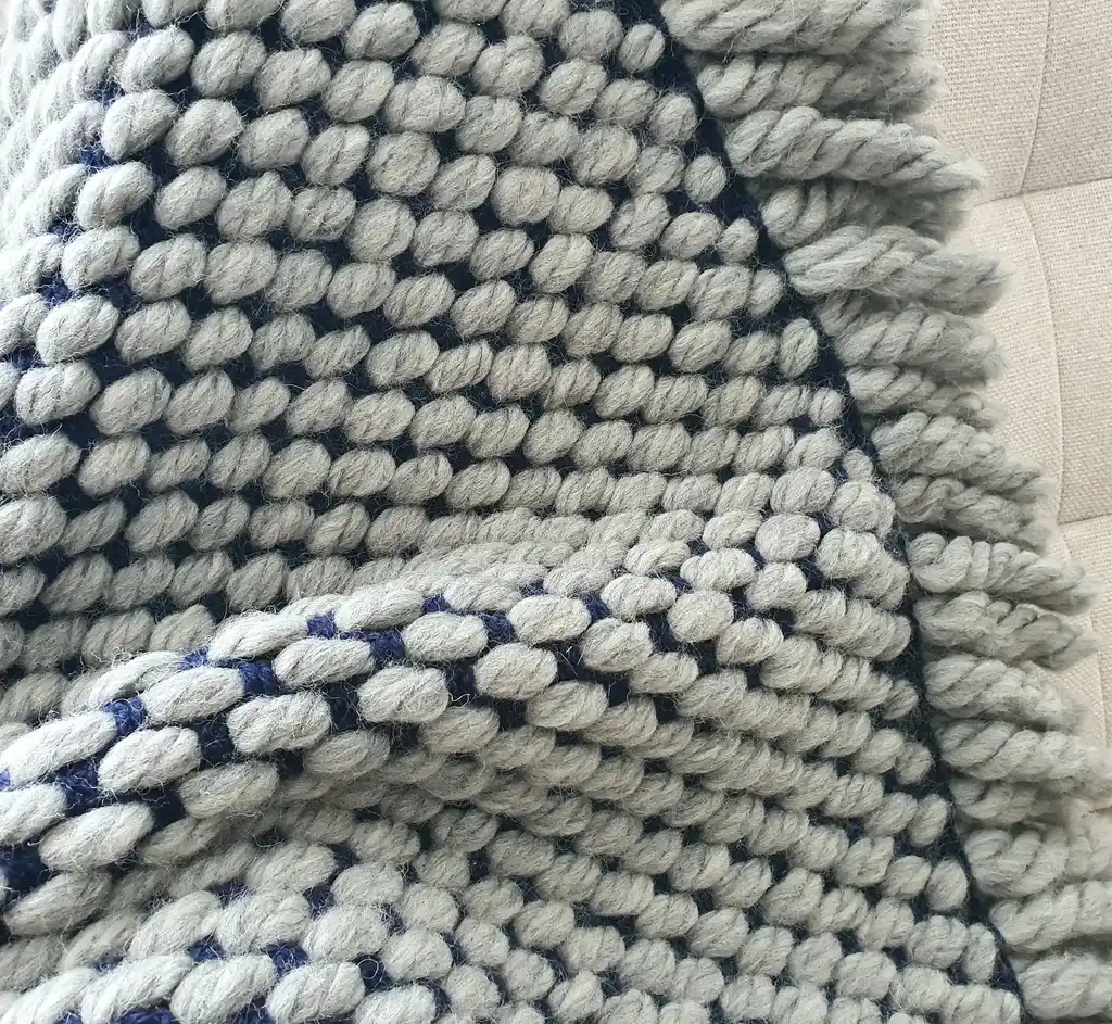 chunky merino wool crochet blanket throw handmade.