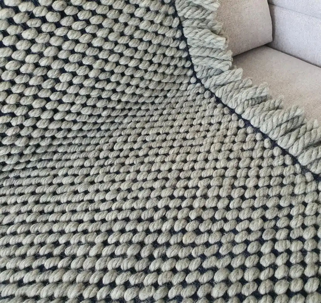 chunky merino wool crochet blanket throw handmade.