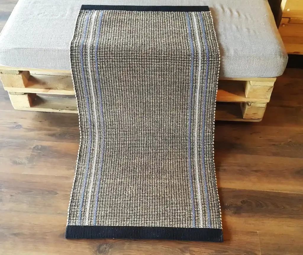 handwoven jute rug natural fiber floor covering.