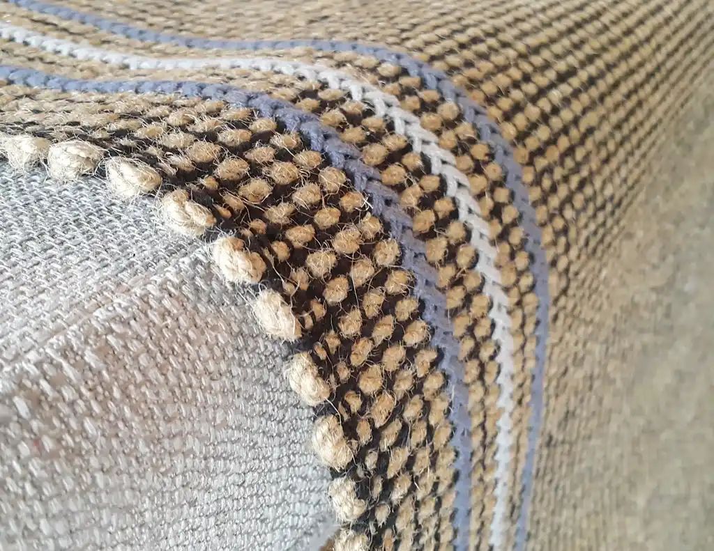 handwoven jute rug natural fiber floor covering.