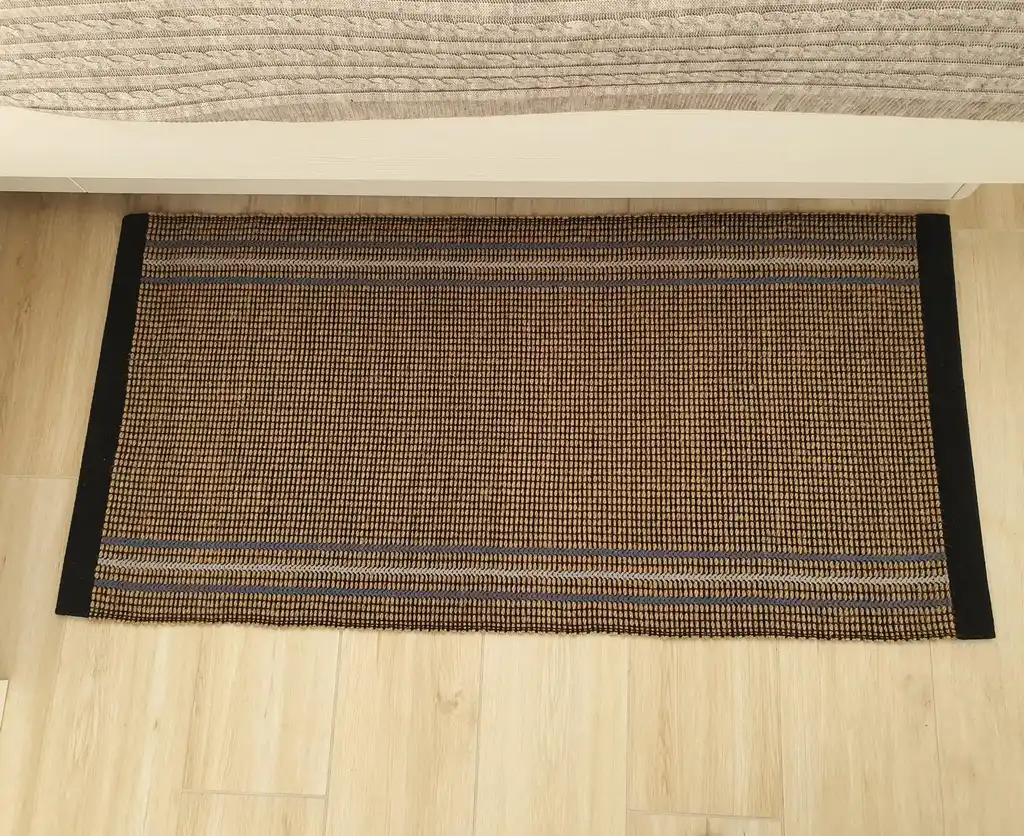 handwoven jute rug natural fiber floor covering.
