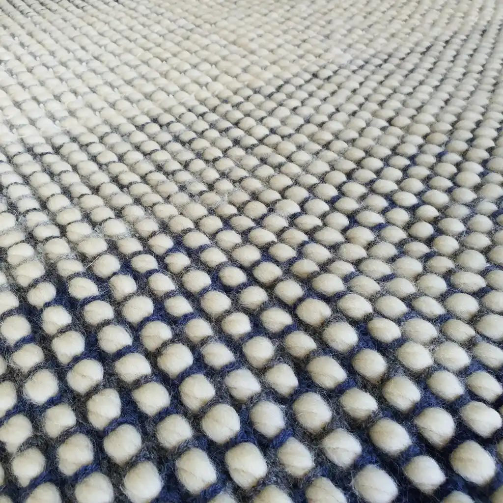 Chunky wool crochet blanket in natural color, handmade throw.