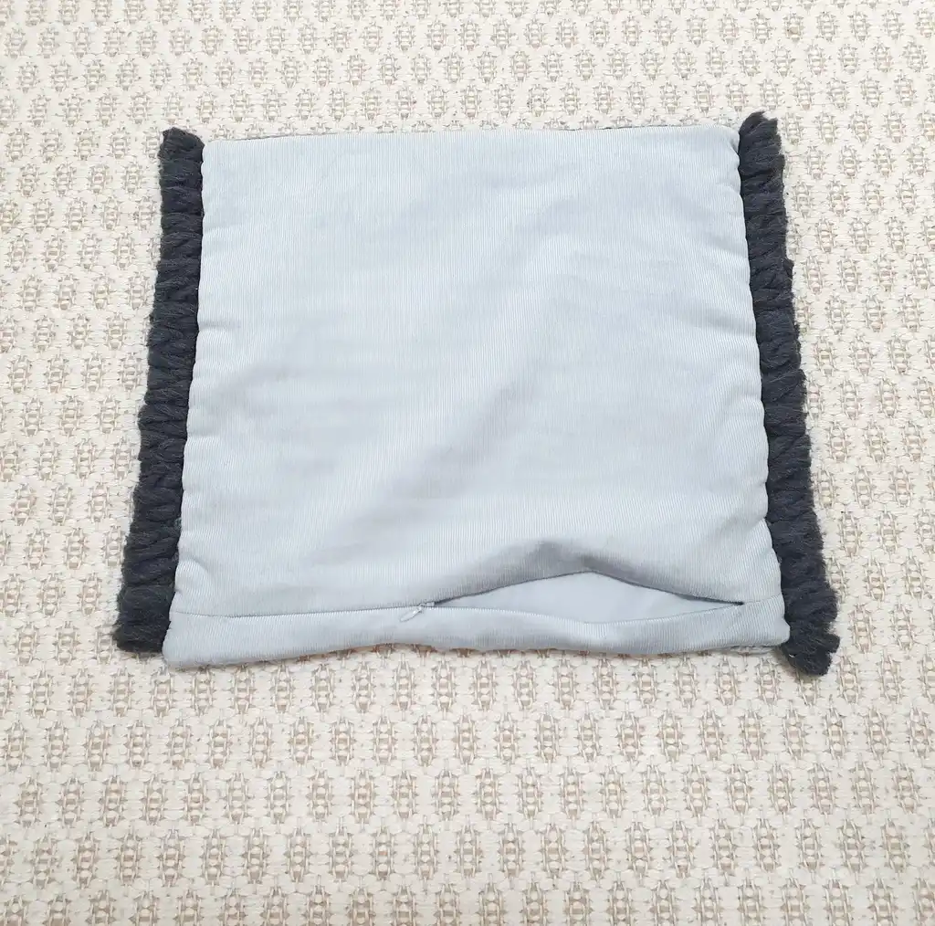 Handmade crochet cushion pillow chunky wool, cotton.