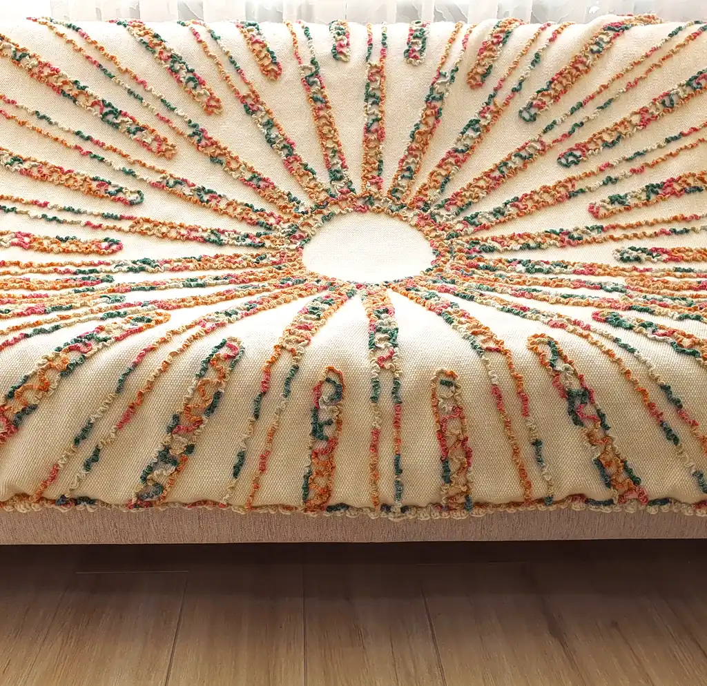 Modern Wool Style handmade blanket, 100% wool, perfect for home decor or gift.
