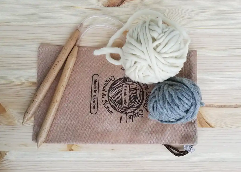 beech wood needle 15mm diameter for needlework and embroidery crafts.