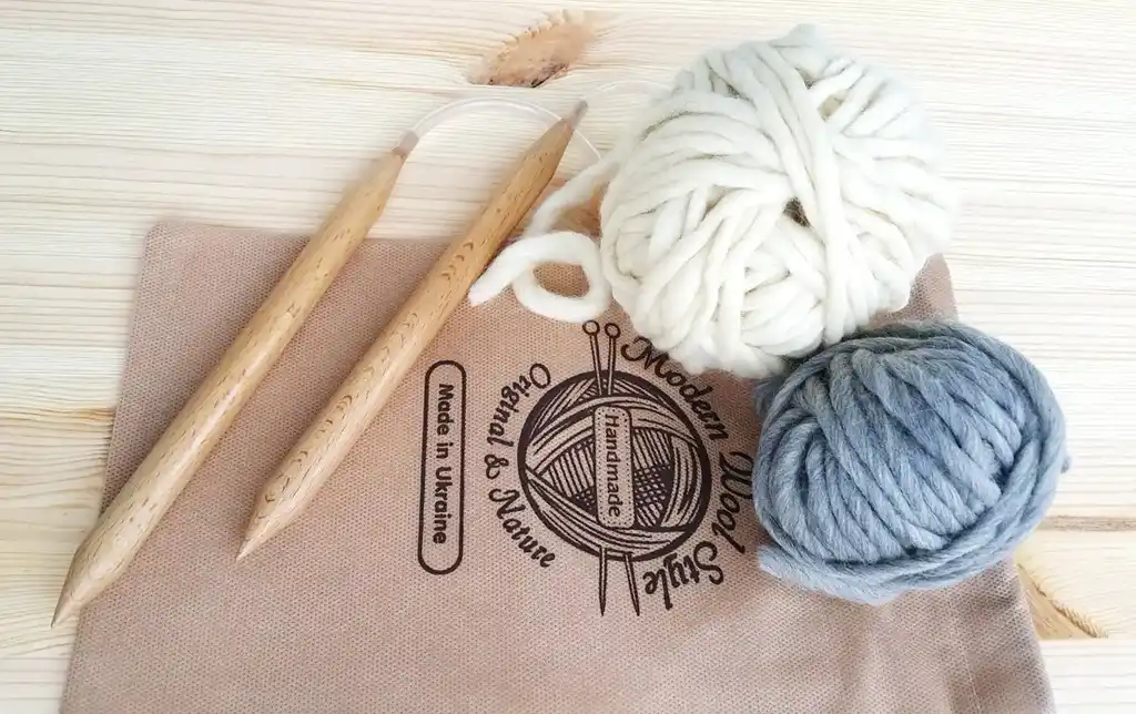 beech wood needle 15mm diameter for needlework and embroidery crafts.
