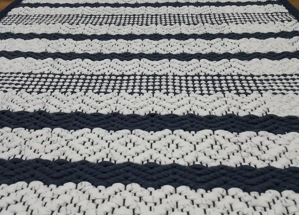 traditional Slavic cotton woven rug with geometric patterns, machine washable home decor.