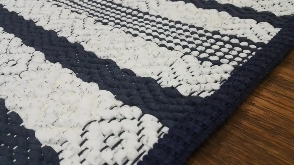 traditional Slavic cotton woven rug with geometric patterns, machine washable home decor.