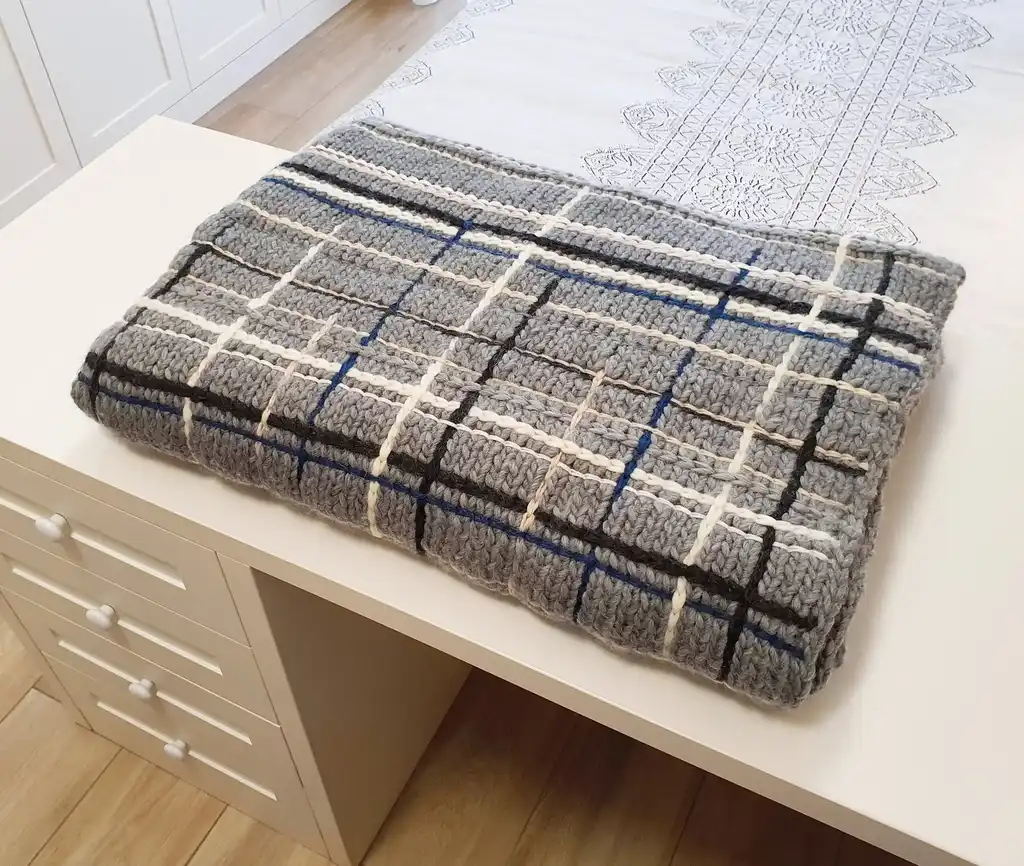 luxury knitted throw made from merino wool.